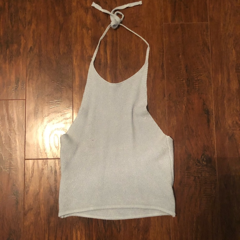 Blue halter top